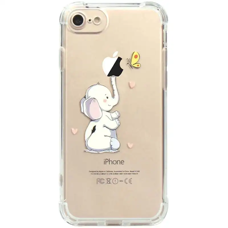 Для Capinha iphone 7 Чехол Милые Животные Динозавр Мягкий силиконовый чехол для iPhone 7 6 6S 8 Plus 5S 5 Se X прозрачный чехол