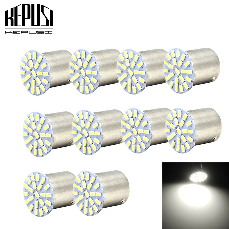 10x1156 1157 P21W BA15S BAY15D 22 SMD 3014 Светодиодный светильник для парковки автомобиля дневной