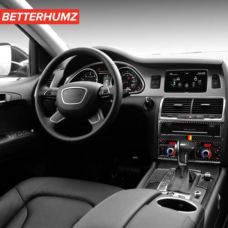 Наклейки из углеродного волокна для модификации салона Audi Q7 защитные наклейки на
