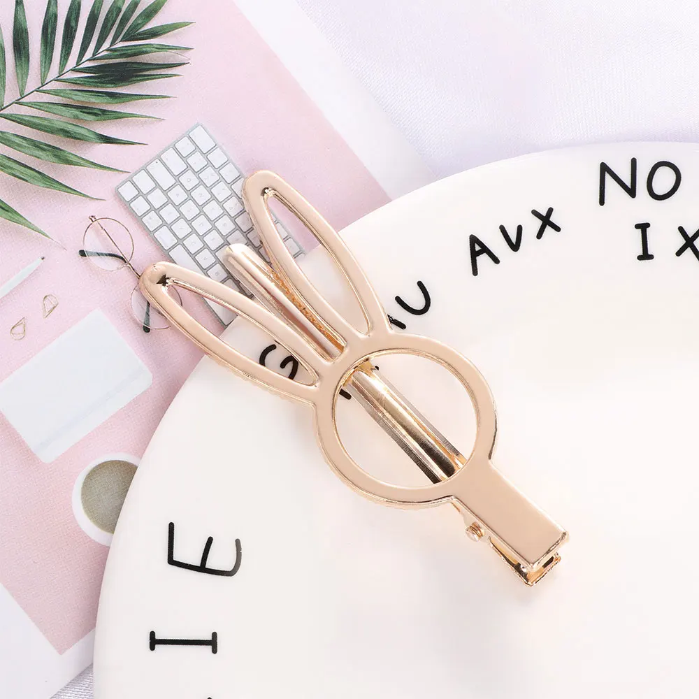 Новинка геометрический полый бант кролик звёзды узел заколка для женщин волос