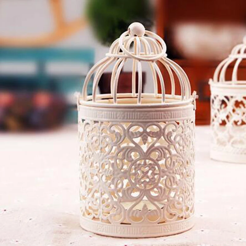 Новый стиль Европа Ретро подсвечники полый металлический подсвечник украшения