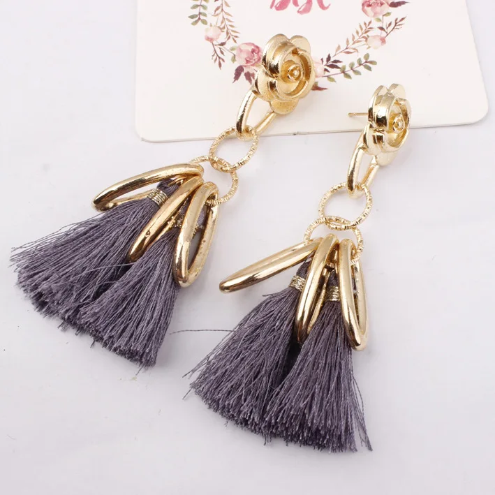 Женские серьги-подвески в этническом стиле 6 цветов | Украшения и аксессуары