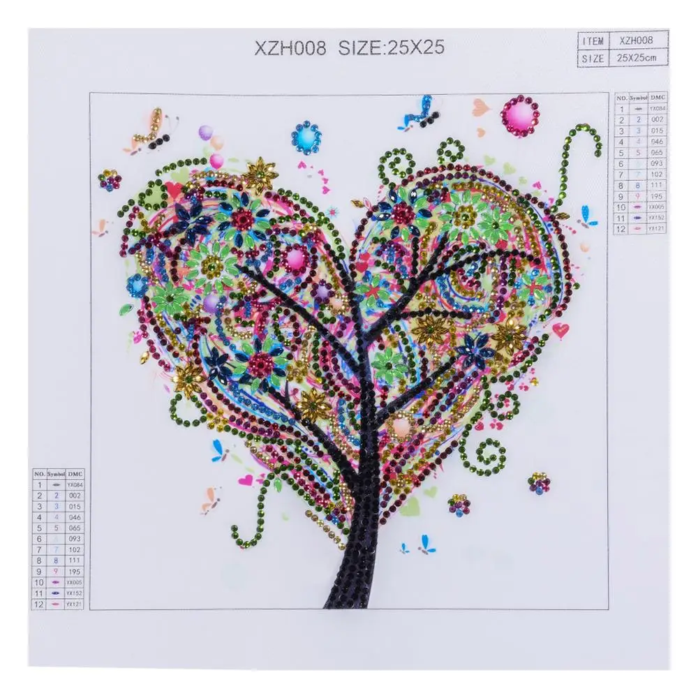 Алмазная вышивка 5D с кристаллами особой формы алмазная дерево любви стразы