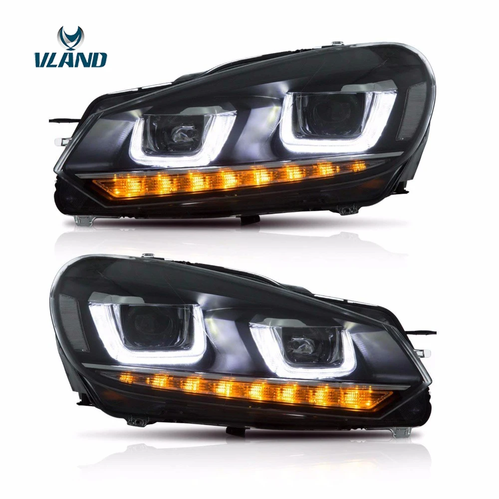 

Vland Car Styling Headlight For Golf6/MK6 2010-2014 Led Head Light LED Head Lamp DRL Turn Signal Light