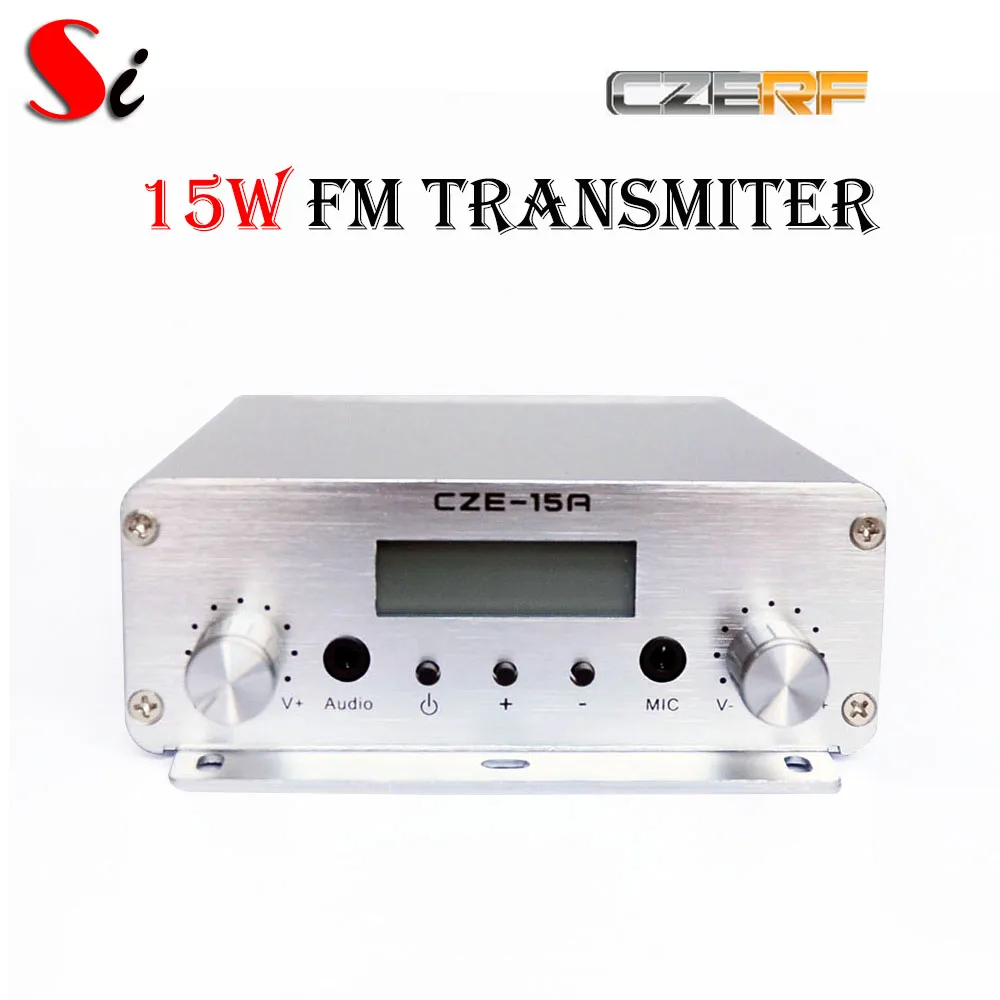 CZE 15A 15W стерео PLL FM передатчик вещательная радиостанция|broadcast radio|fm transmitter broadcastradio