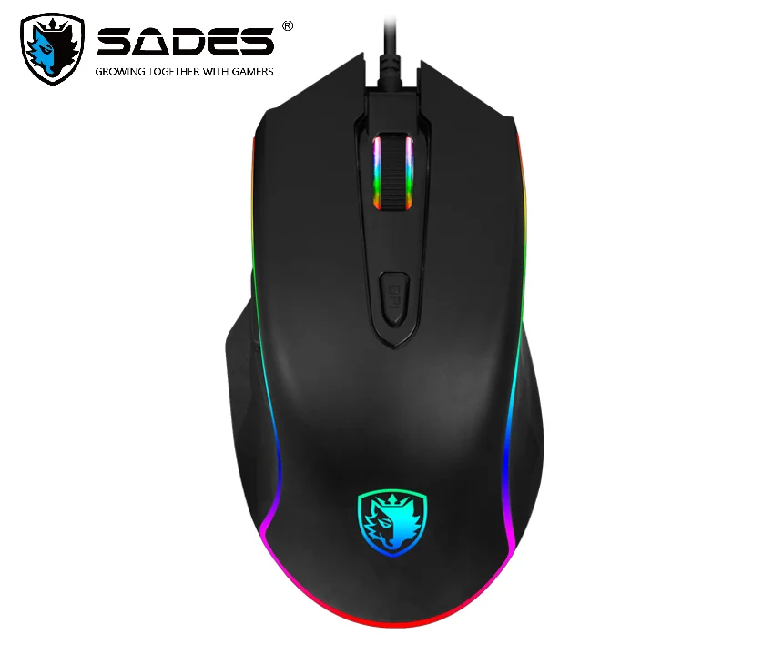 SADES Scythe S17 Проводная игровая мышь USB 3000DPI 7 программируемых кнопок 11 RGB подсветка