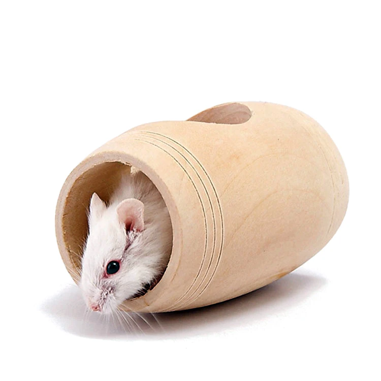 Клетки для хомяка Маленькая деревянная бочка хомяк гнездо мелких животных