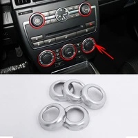 abs chrome center console volume and air conditioning knobs cover trim for freelander 2 2013 2015 set of 5pcs car styling