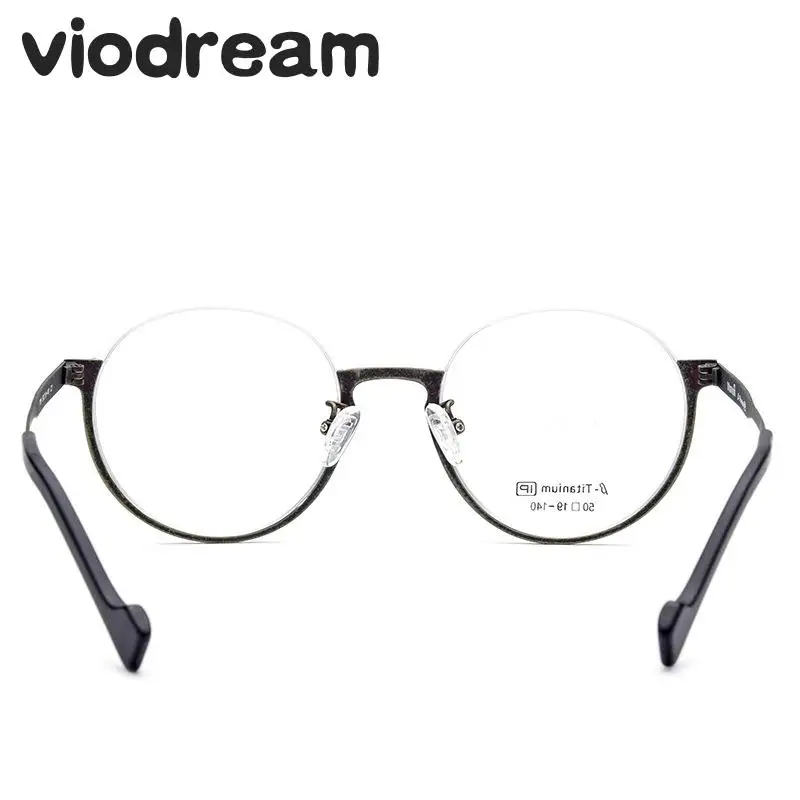 Viodream 100% чистая титановая Ретро оправа для очков с гальваническим покрытием стиль