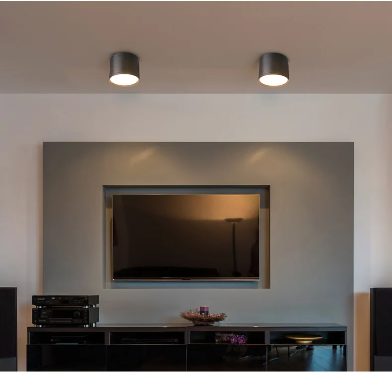 Круглый Светодиодный точечный светильник с поверхностным креплением