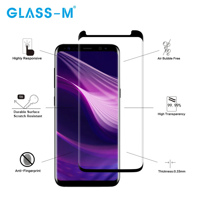 Стекло M 9H 3D полное покрытие из закаленного стекла для samsung Galaxy S9 G960 G960f Защитная
