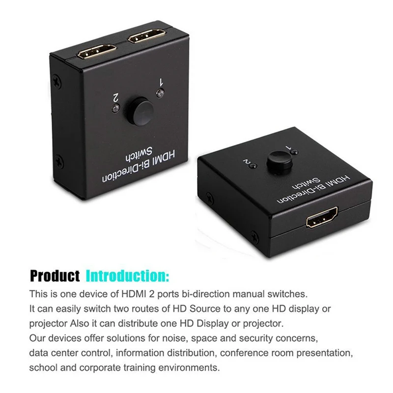 2x1 1x2 Ultra 4K Bi Direction HDMI 2.0 Switch Switcher Hub HDCP 3D 1080p HD Splitter | Электроника