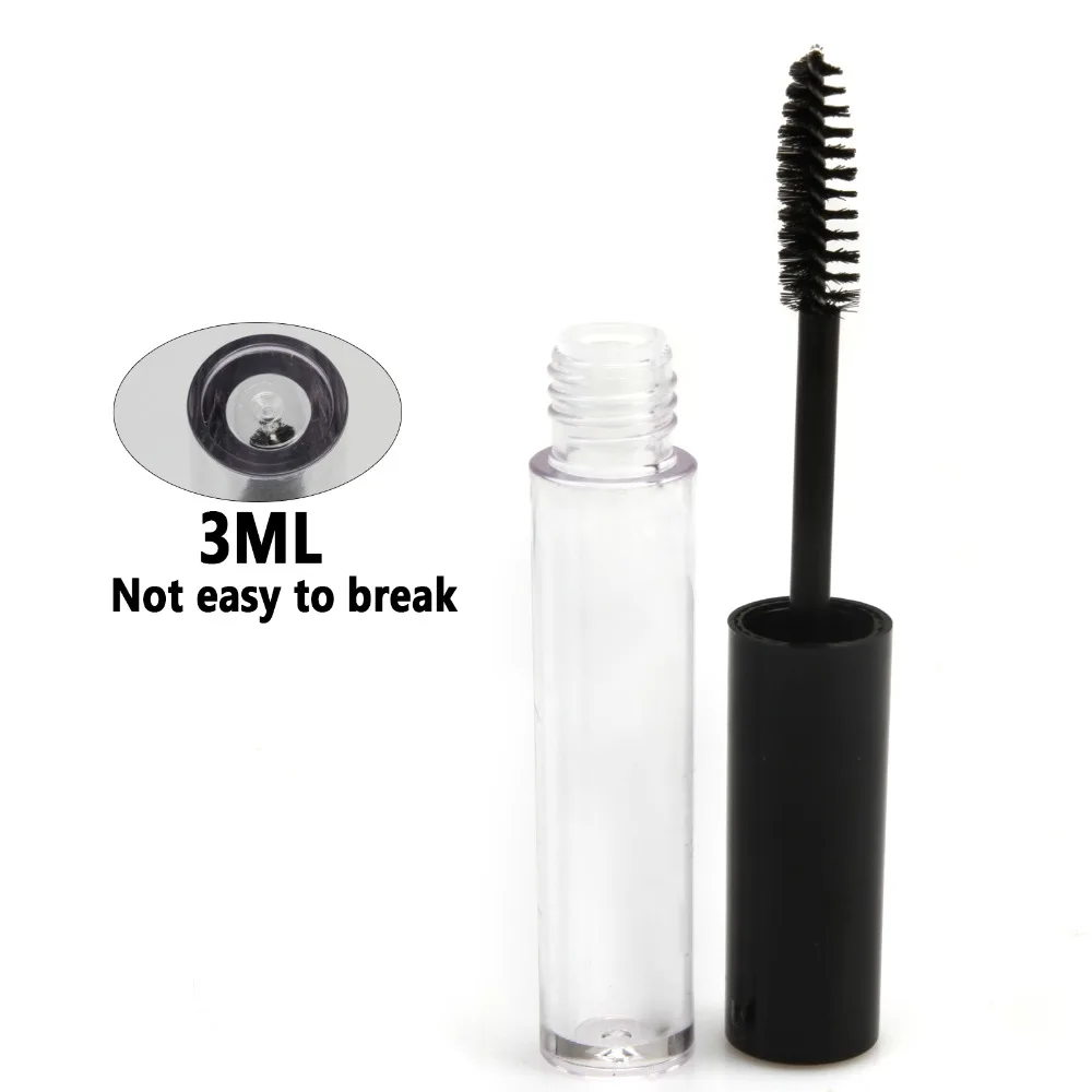 5 шт. пустая черная туба с расческой для ресниц тушь флакон/контейнер 1 мл/2/3/10 мл
