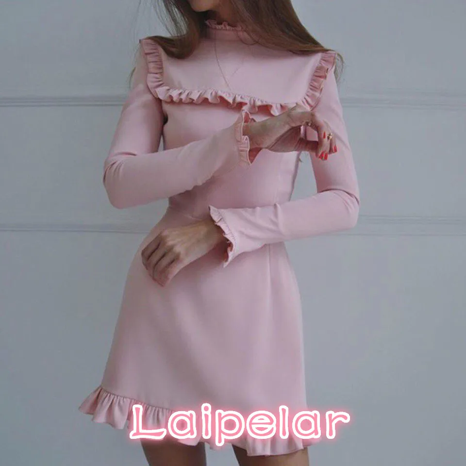Весеннее модное женское платье Laipelar с милыми рукавами-бабочками Повседневное