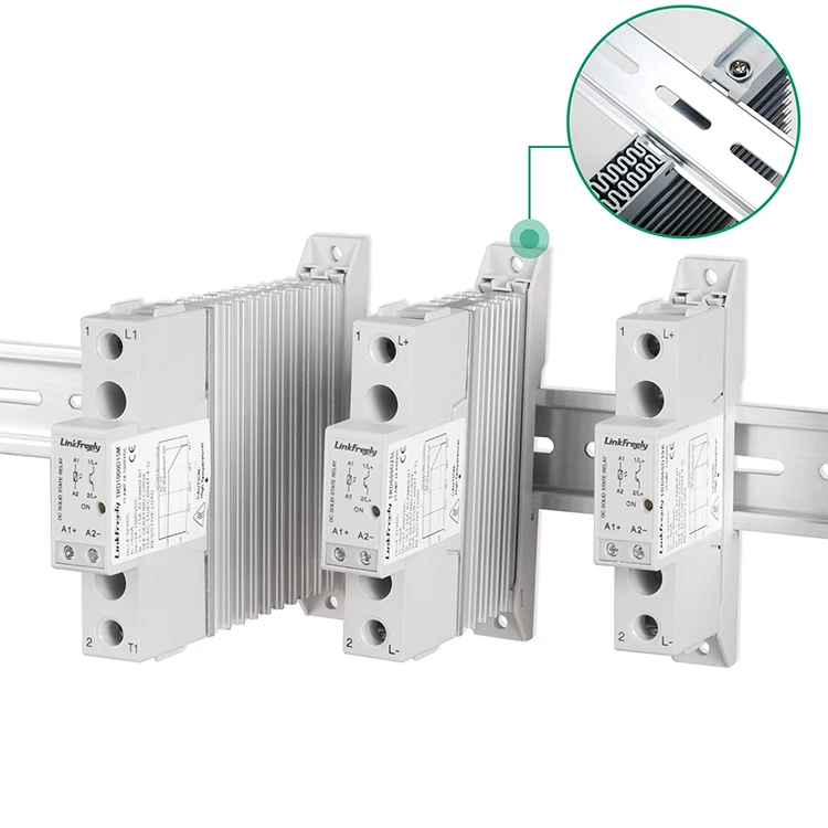 TRD600D25L тепловой радиатор SSR твердотельное реле Din Rail 25A 24-600VDC выход 5 в 12 В 24 В DC вход Автоматизация триггера реле питания