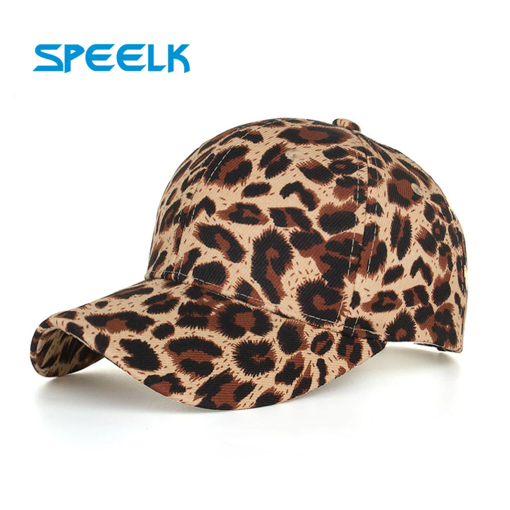 Кепка с козырьком женская модная бейсболка леопардовым принтом в стиле хип хоп
