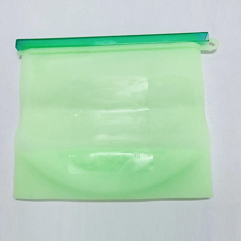 4 шт 1500 мл силиконовый многоразовый мешок Ziplock многоразовые силиконовые сумки для