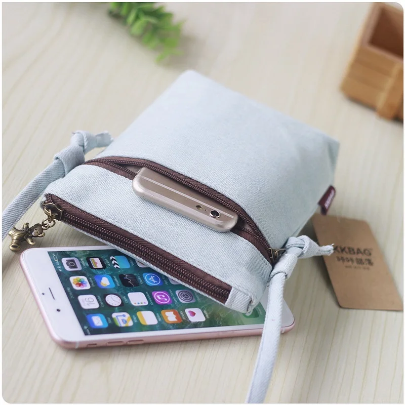 Холщовый женский Органайзер с мультяшным принтом Детский кошелек для мелочи