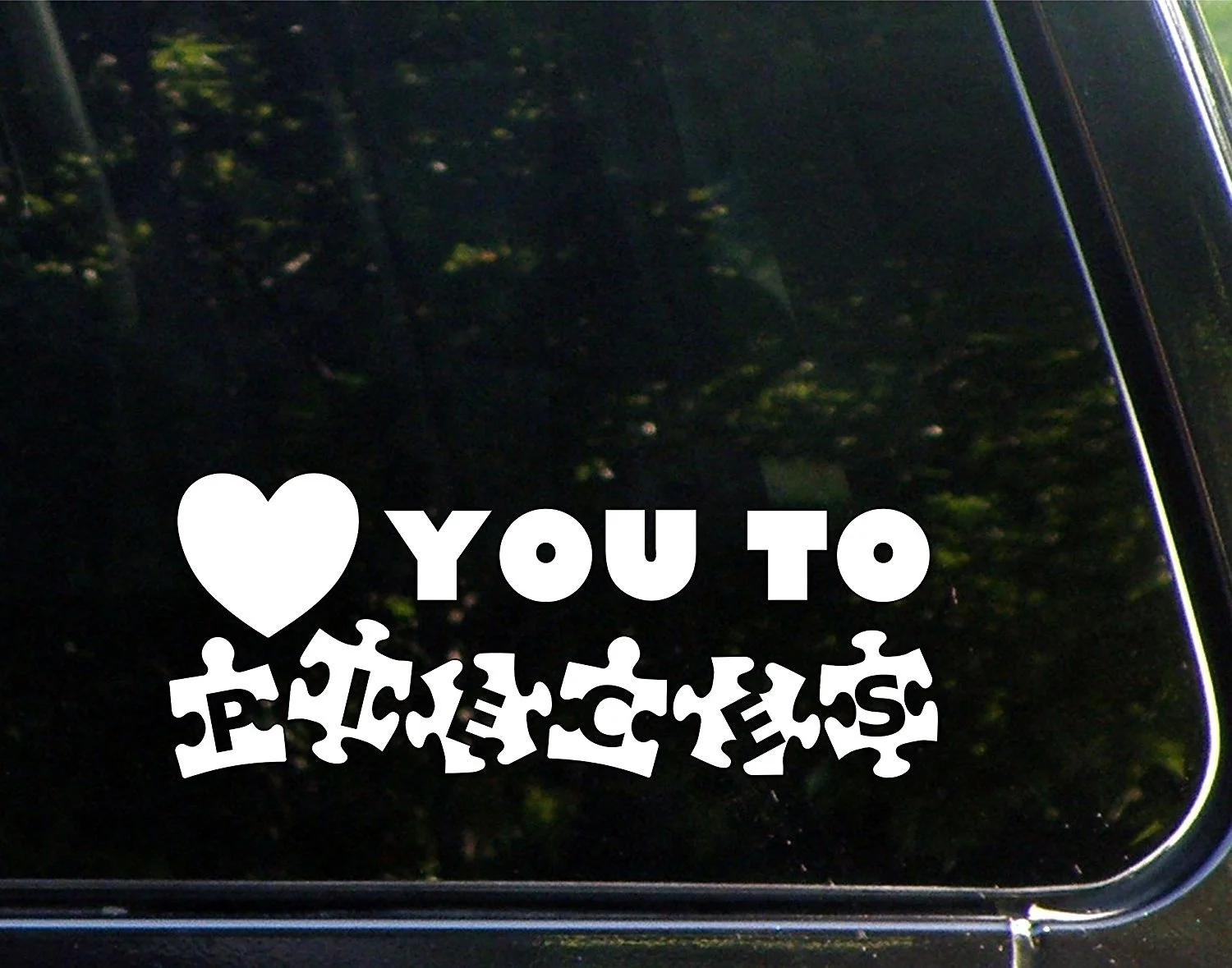 

Виниловая наклейка с надписью «Love You to Piece», 20 см