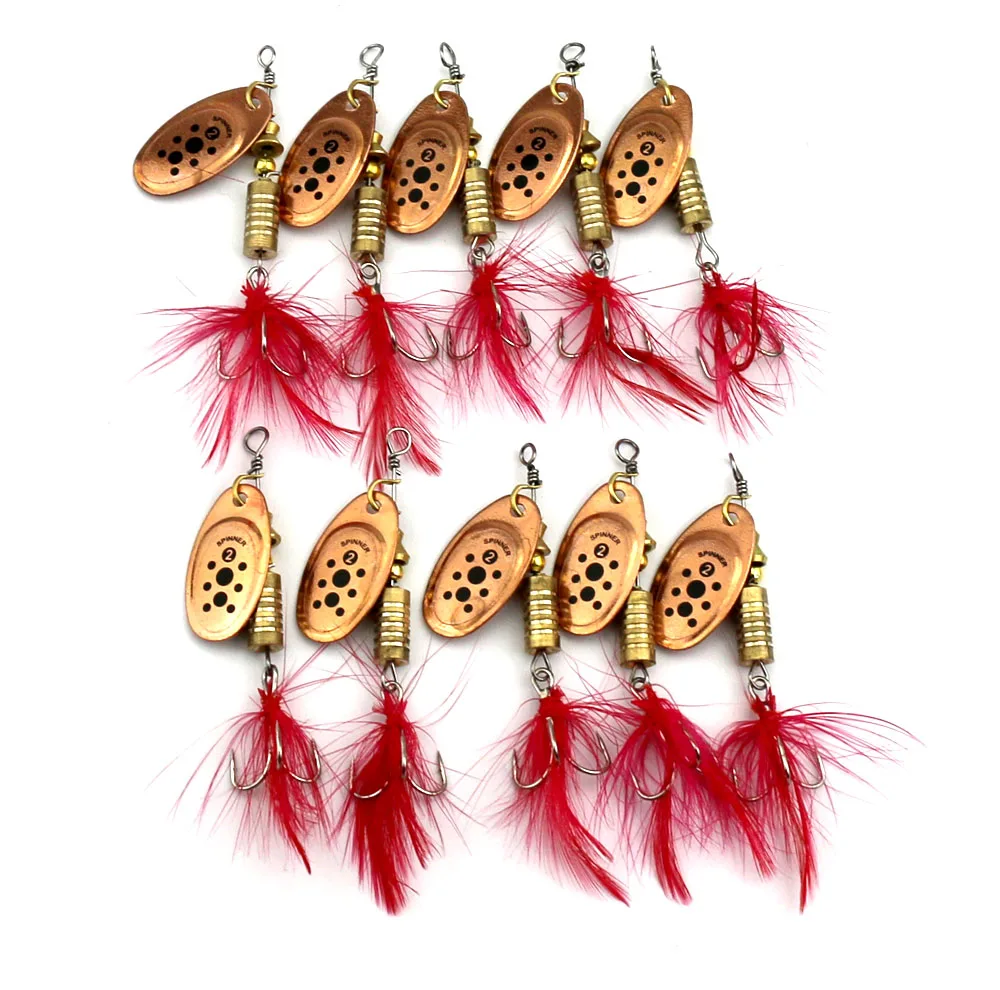 10 шт. приманка для ловли рыбы вибрация жесткая наживка металлическая вращающаяся