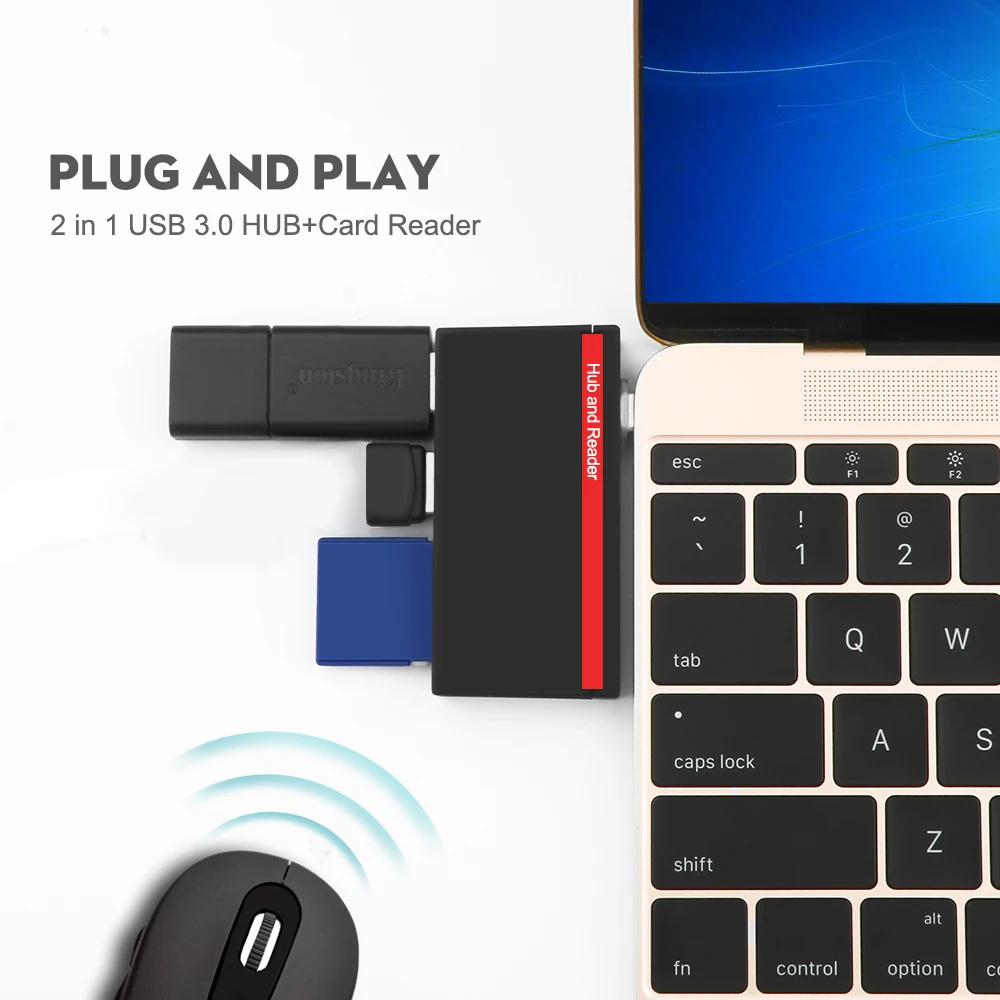Rocketek type-c usb 3,0 2 порта концентратор otg Тип c Карта памяти Адаптер для SD/TF micro SD macbook/mac pro/mac air pc компьютер