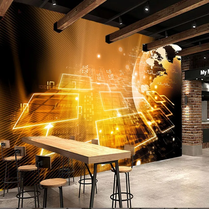Фотообои 3D современные технологии схема земли инструменты фон обои для гостиной