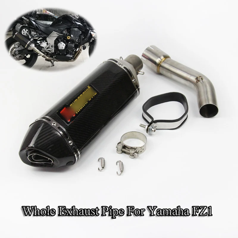 Для Yamaha FZ1 мотоциклетная выхлопная система глушитель с DB Killer slip on подключение средней трубы из углеродного волокна выхлопная труба мото ремонт