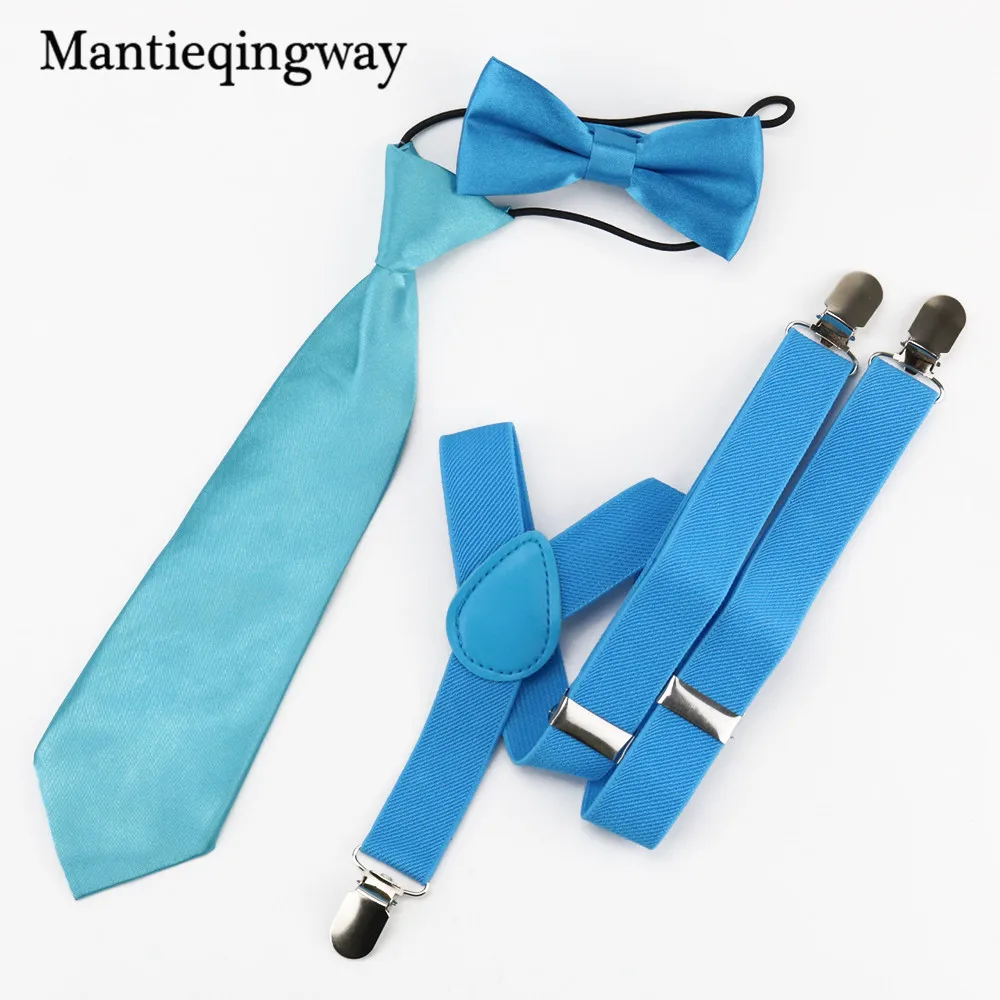 Mantieqingway Эластичные подтяжки для маленьких мальчиков подтяжки галстук бабочка набор для детей повседневные регулируемые подтяжки Дети подтяжки ремень