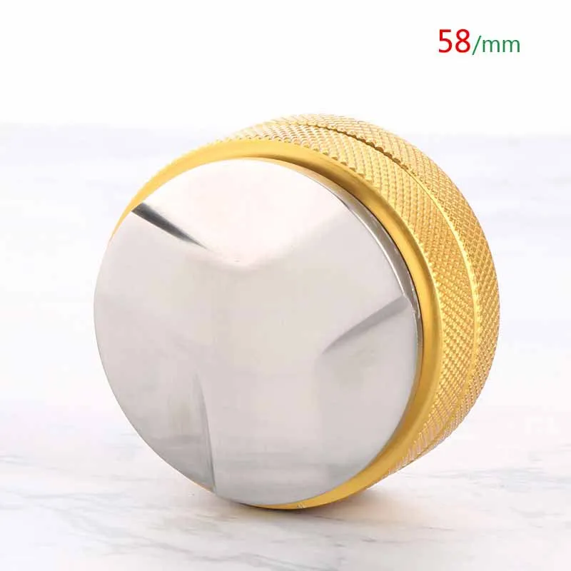 Gold 58mm san ye Трамбовочная 58/51 мм нержавеющая сталь эспрессо кофе выравниватель Дозирующее кольцо коробка стук аксессуары бариста кухонные инструменты - Цвет: Gold 58mm san ye