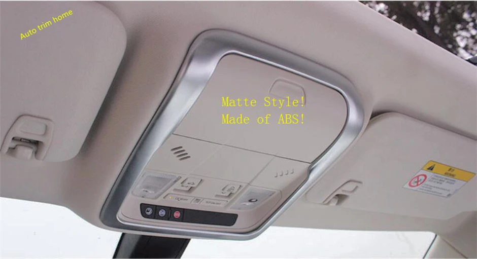

Lapetus Front Upper Roof Reading Lights Lamps Frame Cover Trim Fit For Cadillac XT4 2019 2020 2021 ABS Matte / Carbon Fiber Look