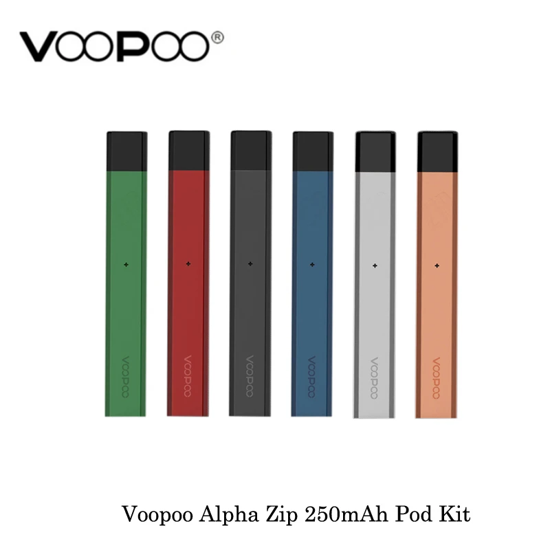 Электронная сигарета Voopoo Alpha Zip 250 мА/ч Pod Kit 12 Вт 1 0 мл картридж 8 Ом хлопок Core GENE