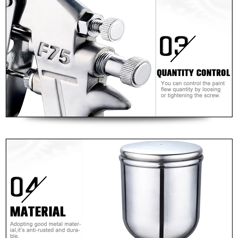 Распылитель 400 мл Пневматический Аэрограф распылитель Профессиональный сплав