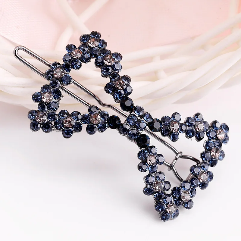 8 видов стилей классический геометрический принт заколки для волос Винтаж Синий