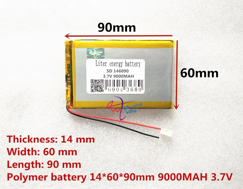 3 7 в 9000 мАч SD 146090 (полимерная литий ионная батарея) батарея для внешнего