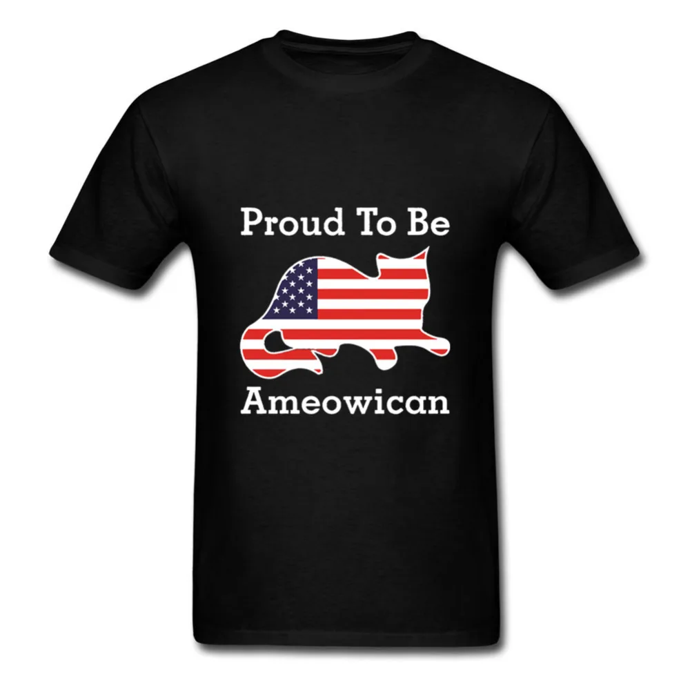 2018 брендовая одежда футболка для мужчин с гордостью быть Ameowican забавная