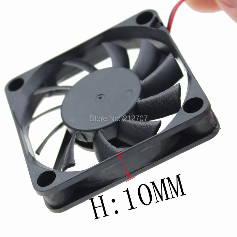 10 шт. Gdstime 60 мм 6 см 60x10 2Pin DC 12 В шарикоподшипник воздушный охлаждающий вентилятор