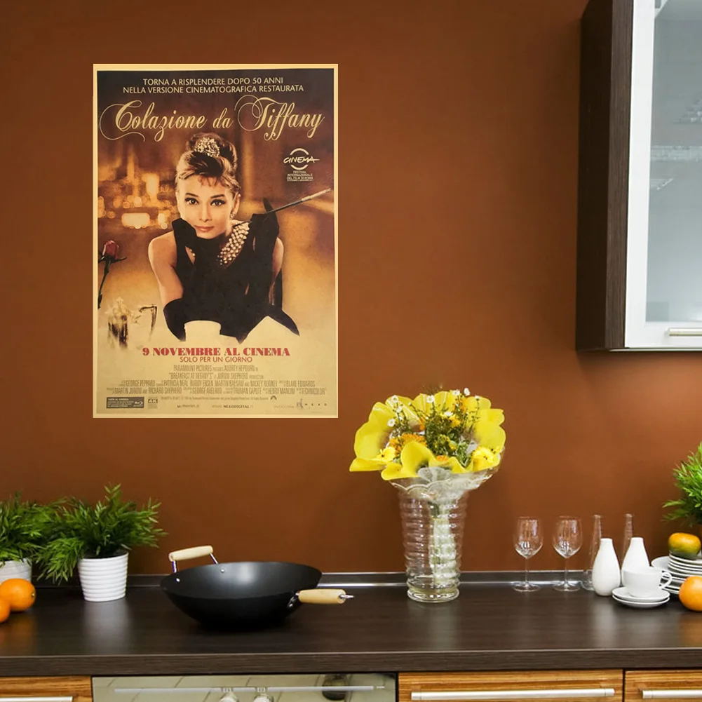 Одри Хепберн портреты наклейки на стену крафт-бумага для спальни росписи пилинг