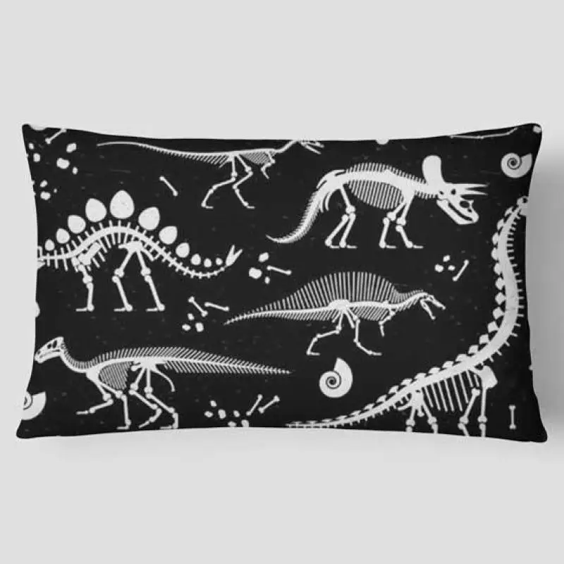 Подушка в виде динозавра черный и белый каркас подушка &quotчереп&quot Чехол Комплект