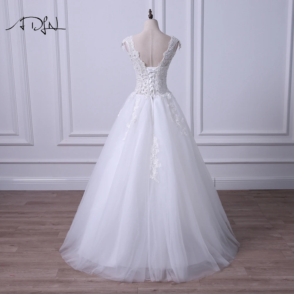 ADLN Сексуальная Иллюзия корсета А силуэта Свадебные платья Vestido Banco v образный
