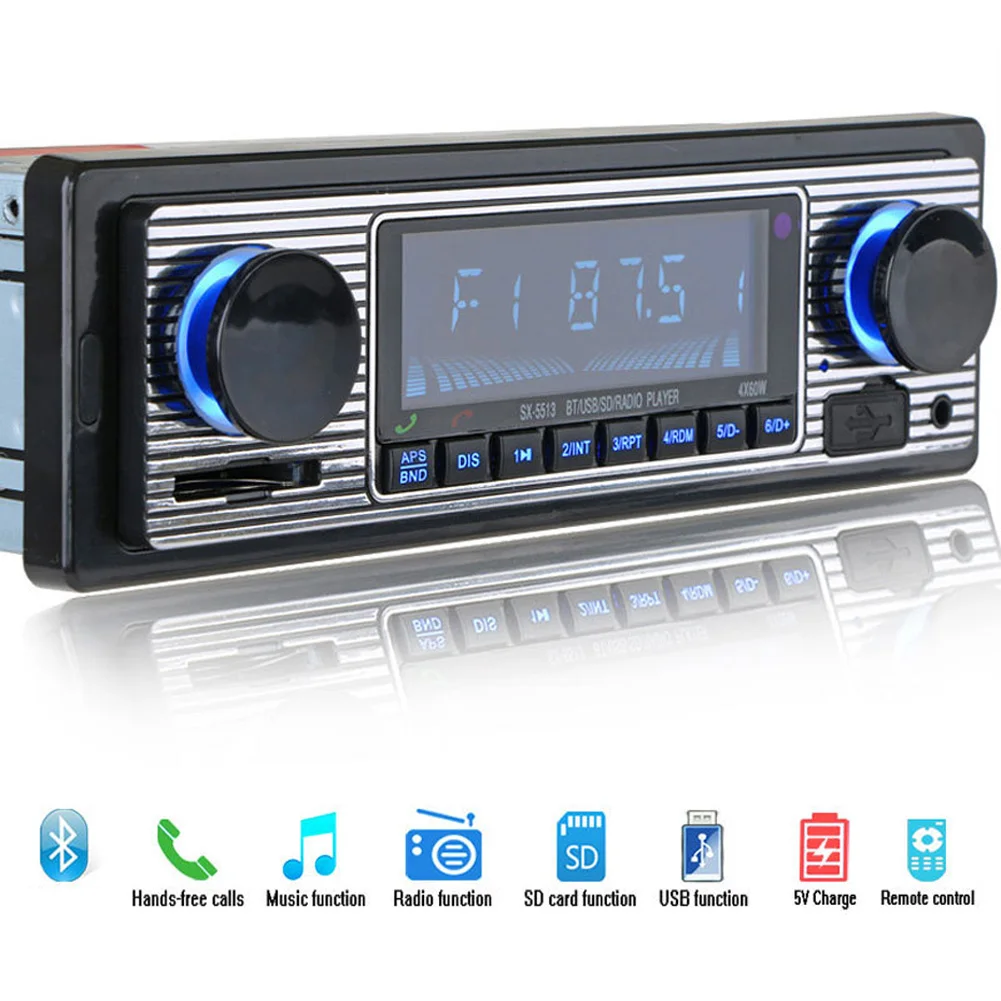 Классический mp3 плеер винтажный USB FM автомобильный стерео радио ЖК дисплей аудио