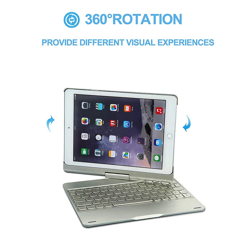 Funelego для IPad Pro 9 7 чехол клавиатуры F180S видов цветов LED подсветка с полным