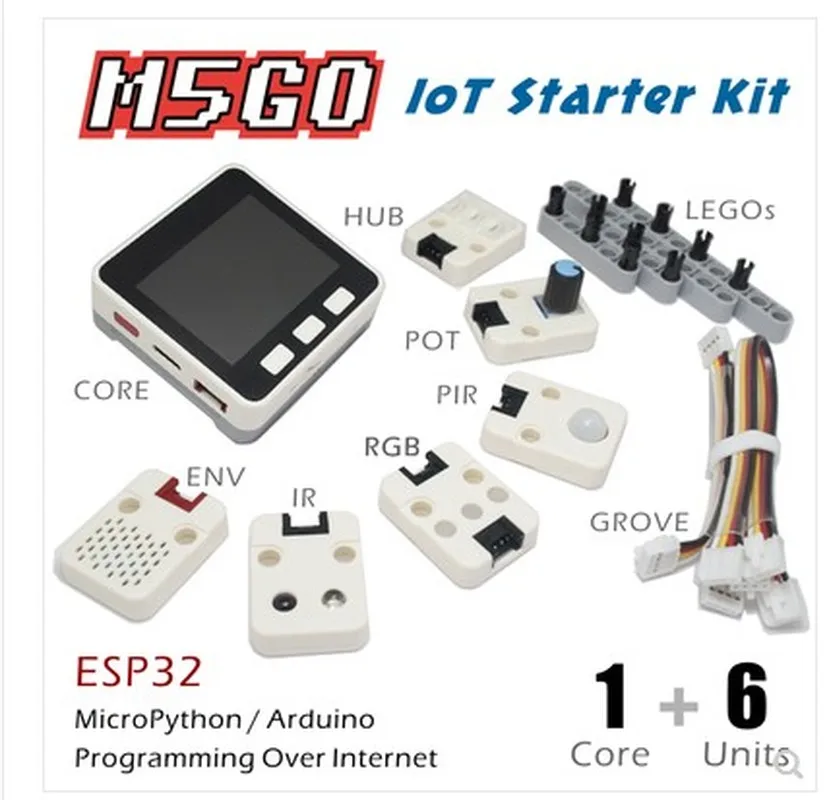 1 комплект M5Stack M5GO IoT стартовый ESP32 для разработки программирования Arduino micropyton IR MIC