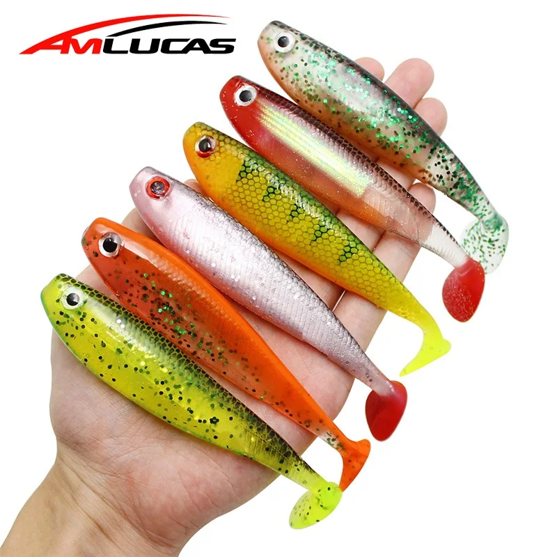 Amlucas мягкая рыболовная приманка 2 шт./лот 12 см 7 г Shad силиконовая плавающая на окуня