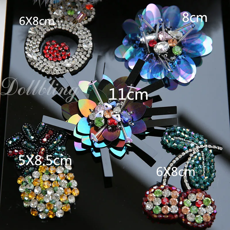 Винтажное стекло кристалл алмаз корейские нашивки ананасы штапельные