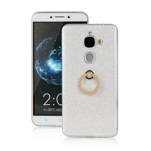 Mobile Phone Cases For Letv LeEco Le2 Le 2 X620 TPU Case Soft Silicone Back Skin Cover Bling Glitter Metal Ring Stand |