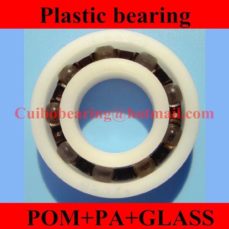 

100PCS 606 POM Plastic bearings 606 PA Glass Balls size:6x17x6mm