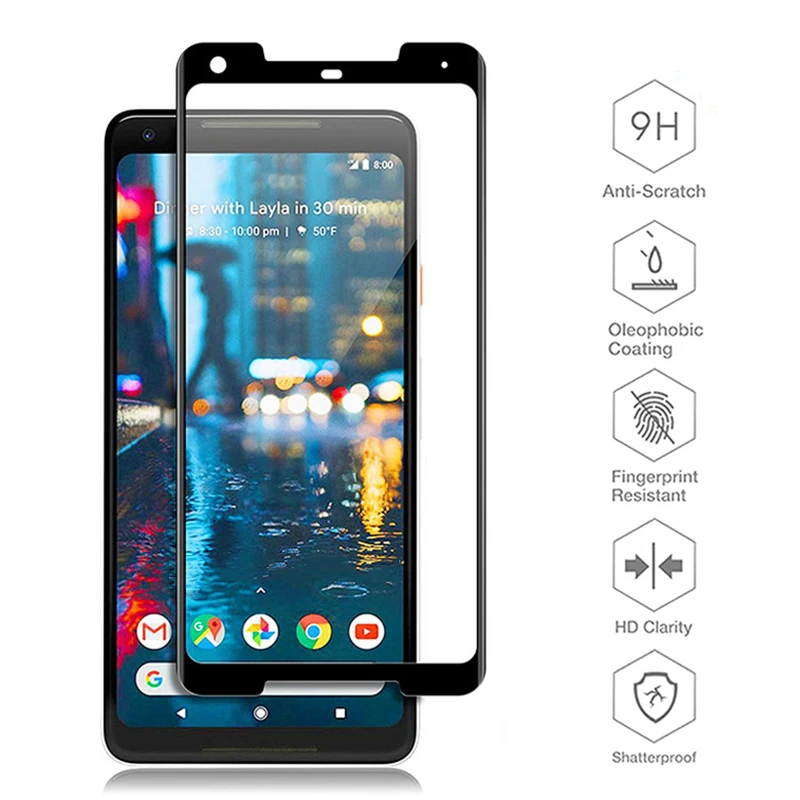 Закаленное стекло 9H с полным покрытием для Google Pixel 2 2XL 3 3XL Защитная пленка экрана XL