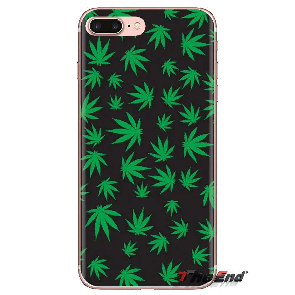 Мягкий прозрачный чехол для Xiaomi Mi3 Samsung A10 A30 A40 A50 A60 A70 Galaxy S2 Note 2 Grand Core Prime Cannabis Weed Leaves