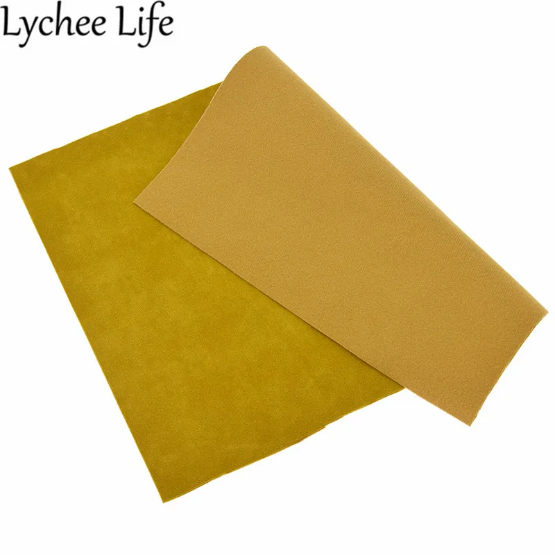 Lychee Life однотонная замшевая ткань A4 PU 29x21 см Ткань DIY Современная домашняя одежда текстиль швейная ткань аксессуары