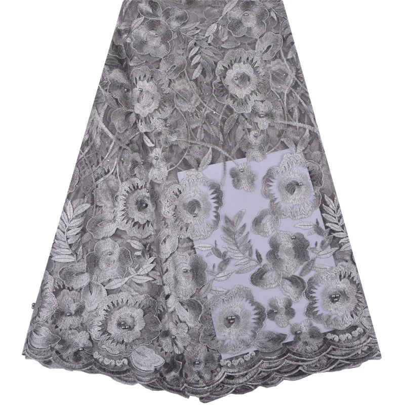 Зеленый цвет Высокое качество нигерийские кружевные ткани для свадьбы 2018